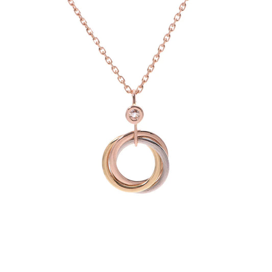 [Radiant Gem]¯TRINITY SILVER GOLD PINK GOLD NECKLACE