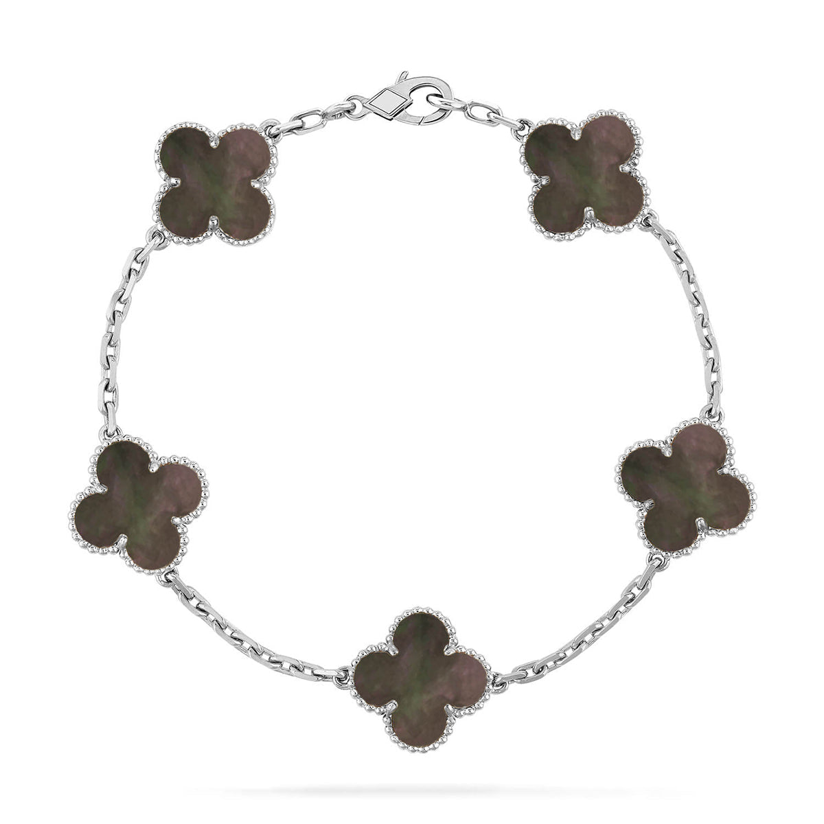 [Radiant Gem]New CLOVER 5 MOTIF GRAY MOP BRACELET COLLECTION