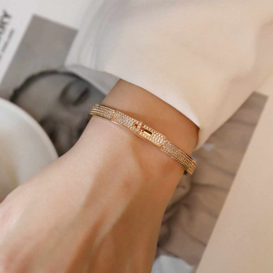 [Radiant Gem]¯KELLY BRACELET DIAMOND PAVED