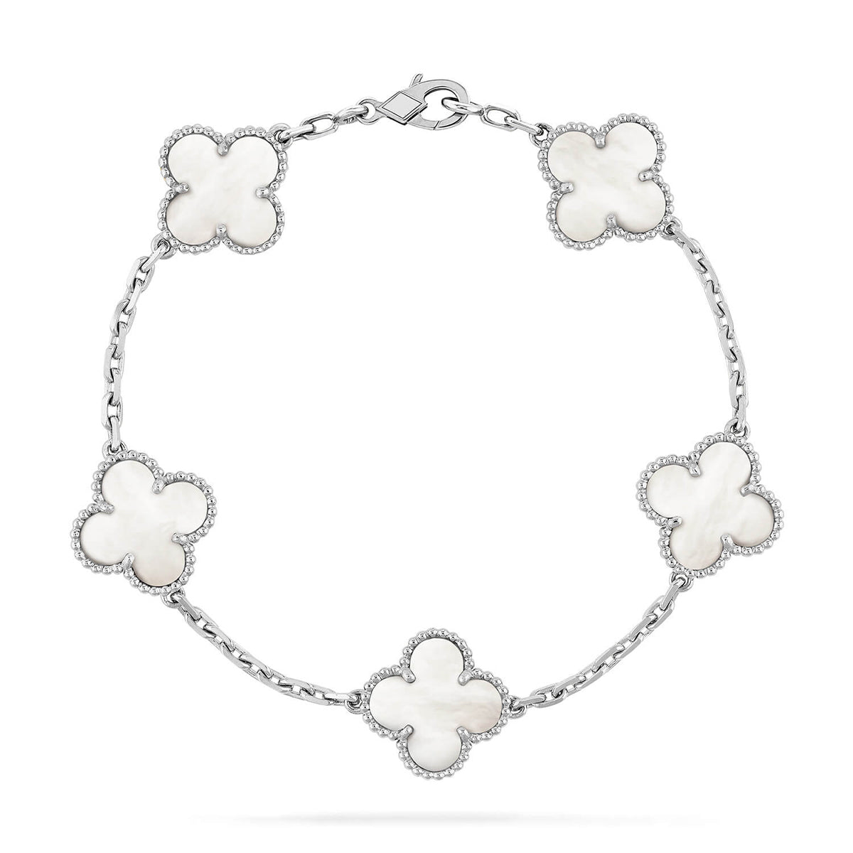 [Radiant Gem]New CLOVER WHITE PEARL MOP 5 MOTIF BRACELET COLLECTION