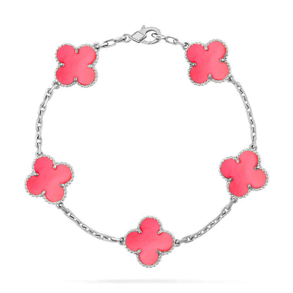 [Radiant Gem]New  CLOVER 5 MOTIFS  PINK MOP BRACELET COLLECTION