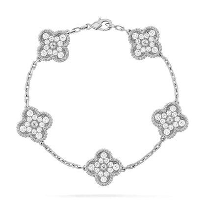 [Radiant Gem] New  CLOVER 5 MOTIF FULL DIAMOND BRACELET COLLECTION