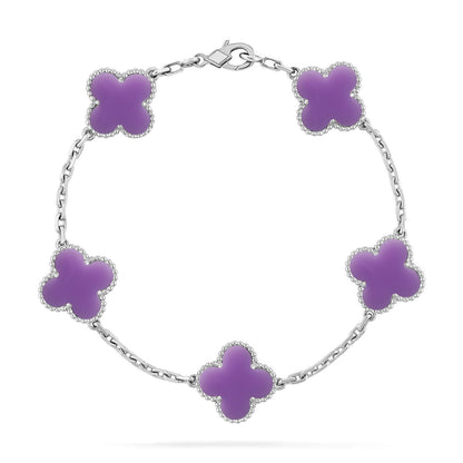 [Radiant Gem]New CLOVER 5 MOTIF LIGHT PURPLE BRACELET COLLECTION