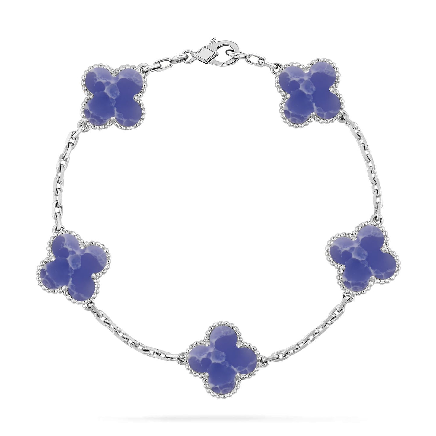 [Radiant Gem]New CLOVER 5 MOTIF BLUE VEINS BRACELET COLLECTION