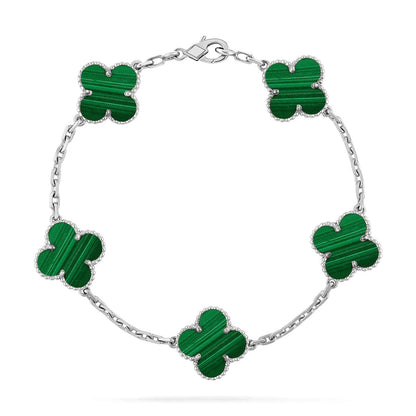 [Radiant Gem]New  CLOVER 5 MOTIF MALACHITE BRACELET COLLECTION
