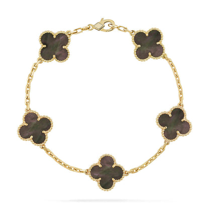 [Radiant Gem]New CLOVER 5 MOTIF GRAY MOP BRACELET COLLECTION