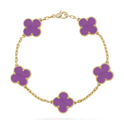 [Radiant Gem]New  CLOVER 5 MOTIF VIOLET BRACELET COLLECTION