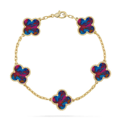 [Radiant Gem]New CLOVER 5 MOTIF COLOR GEMSTONES BRACELET COLLECTION