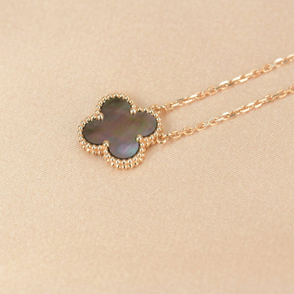 [Radiant Gem]¯CLOVER 15MM  GRAY MOTHER OF PEARL NECKLACE