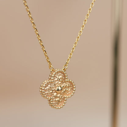 [Radiant Gem]¯CLOVER 15MM  BRONZING NECKLACE