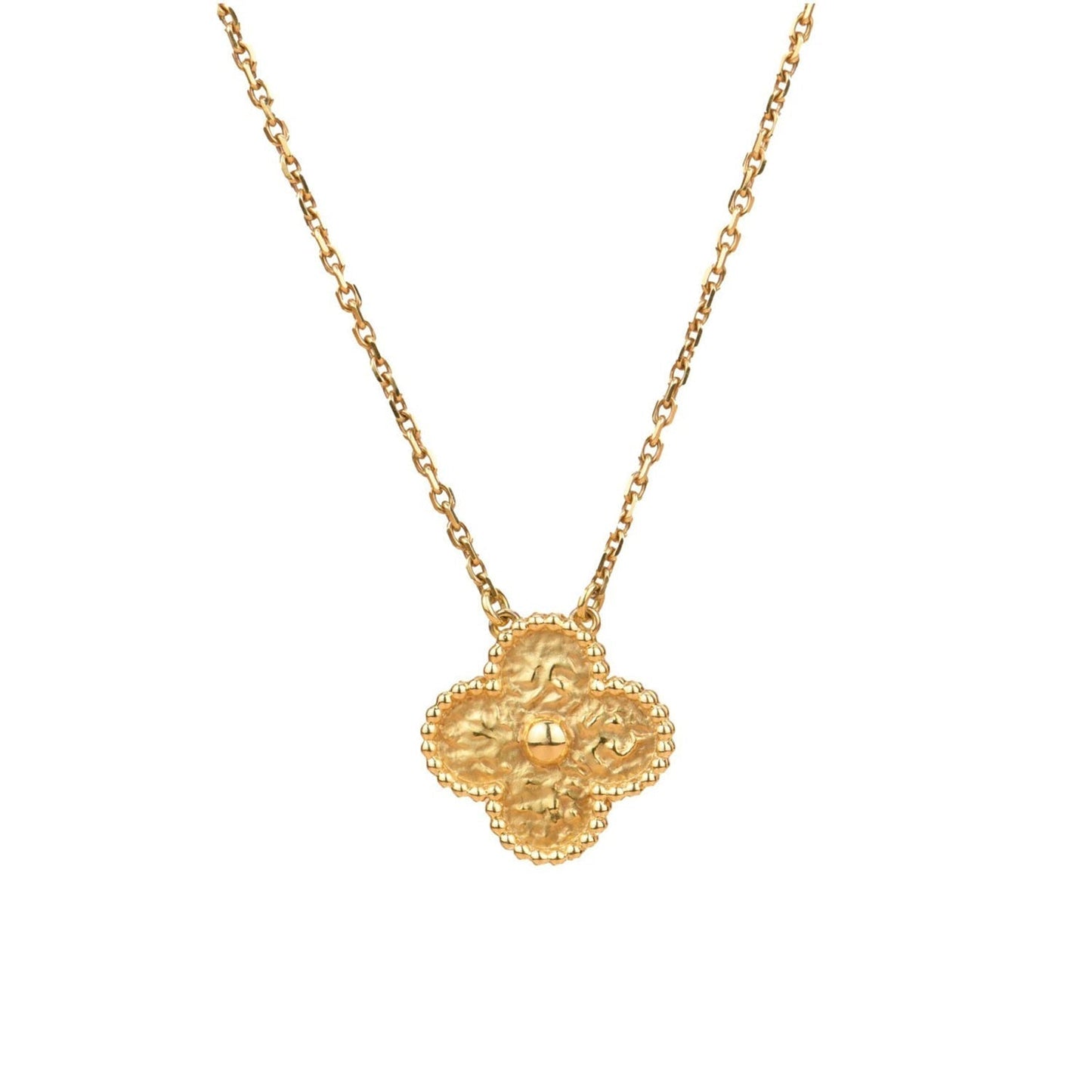[Radiant Gem]¯CLOVER 15MM  BRONZING NECKLACE