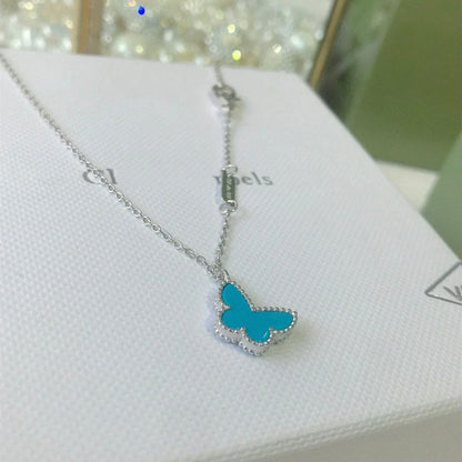 [Radiant Gem]¯BUTTERFLY TURQUOISE BUTTERFLY BRACELET SILVER