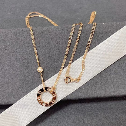 [Radiant Gem]¯LOVE NECKLACE 16MM 2 DIAMONDS