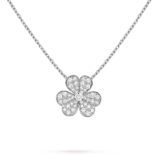 [Radiant Gem]¯CLOVER DIAMOND NECKLACE SILVER