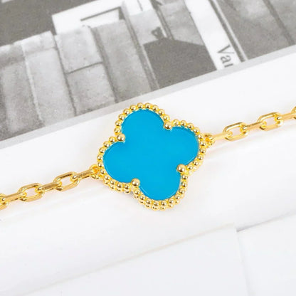 [Radiant Gem]New  CLOVER 5 MOTIF TURQUOISE BRACELET COLLECTION