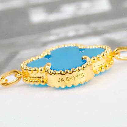 [Radiant Gem]New  CLOVER 5 MOTIF TURQUOISE BRACELET COLLECTION