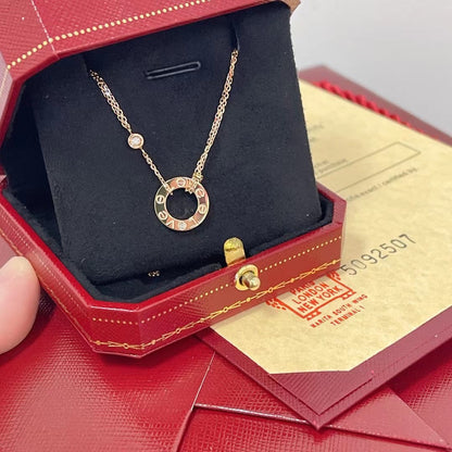 [Radiant Gem]¯LOVE NECKLACE 16MM 2 DIAMONDS
