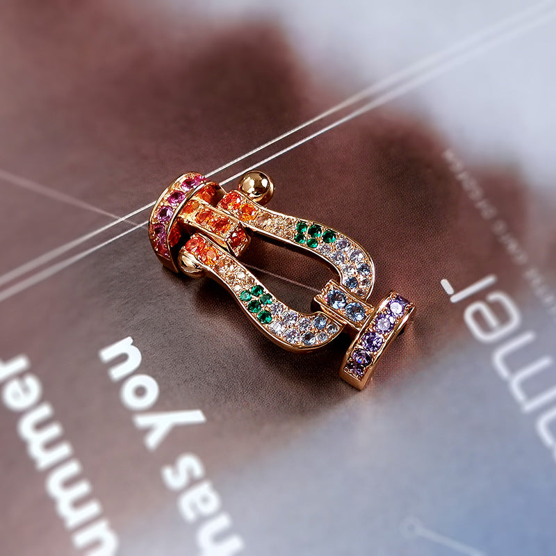[Radiant Gem]¯FORCE LARGE HORSESHOE  COLORED DIAMOND BRACELET ROSE GOLD