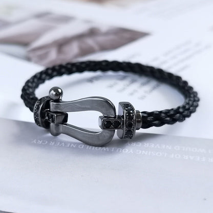 [Radiant Gem]¯FORCE LARGE SERIES HORSESHOE BLACK SAMURAI BRACELET