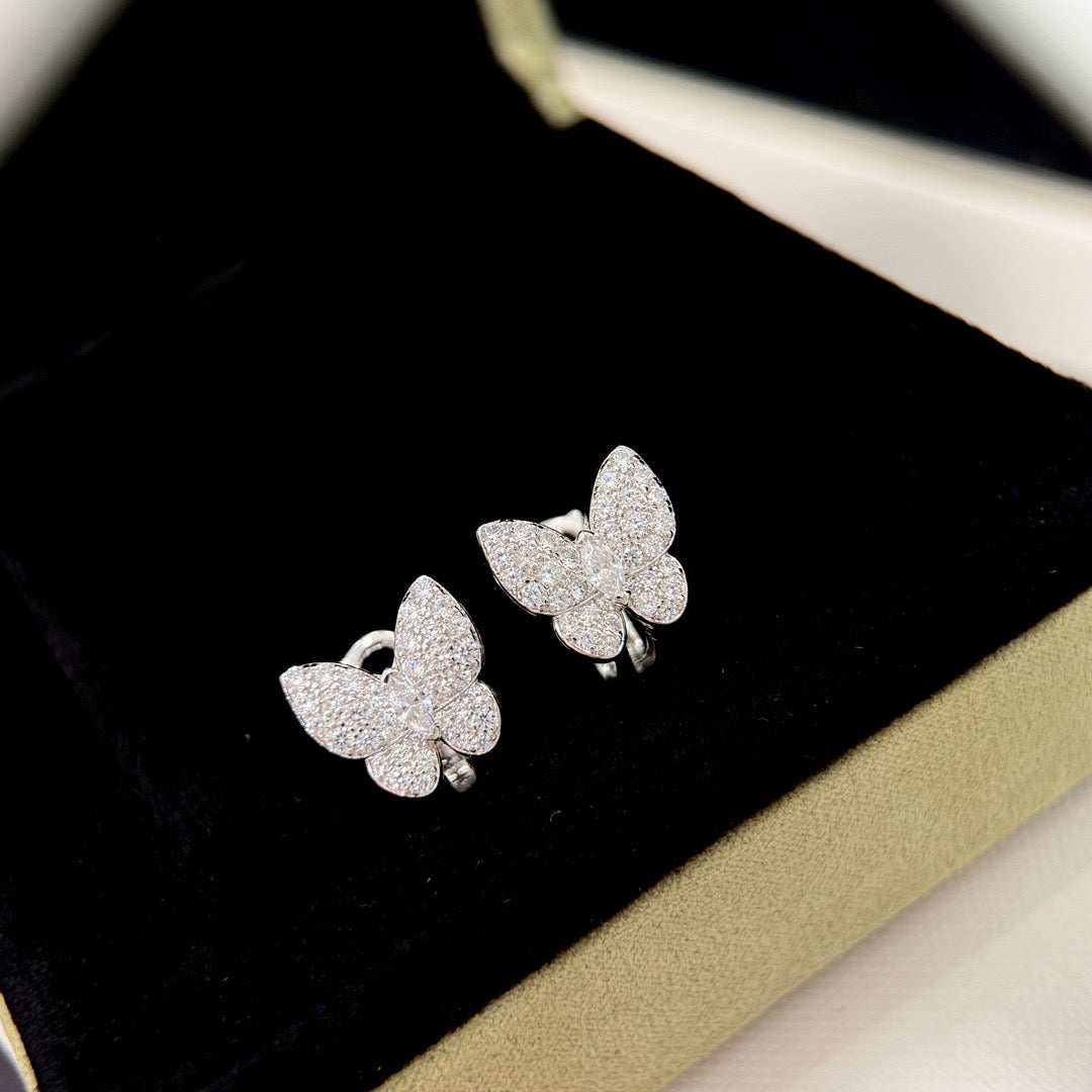 [Radiant Gem]¯BUTTERFLY ALL DIAMOND EARRINGS