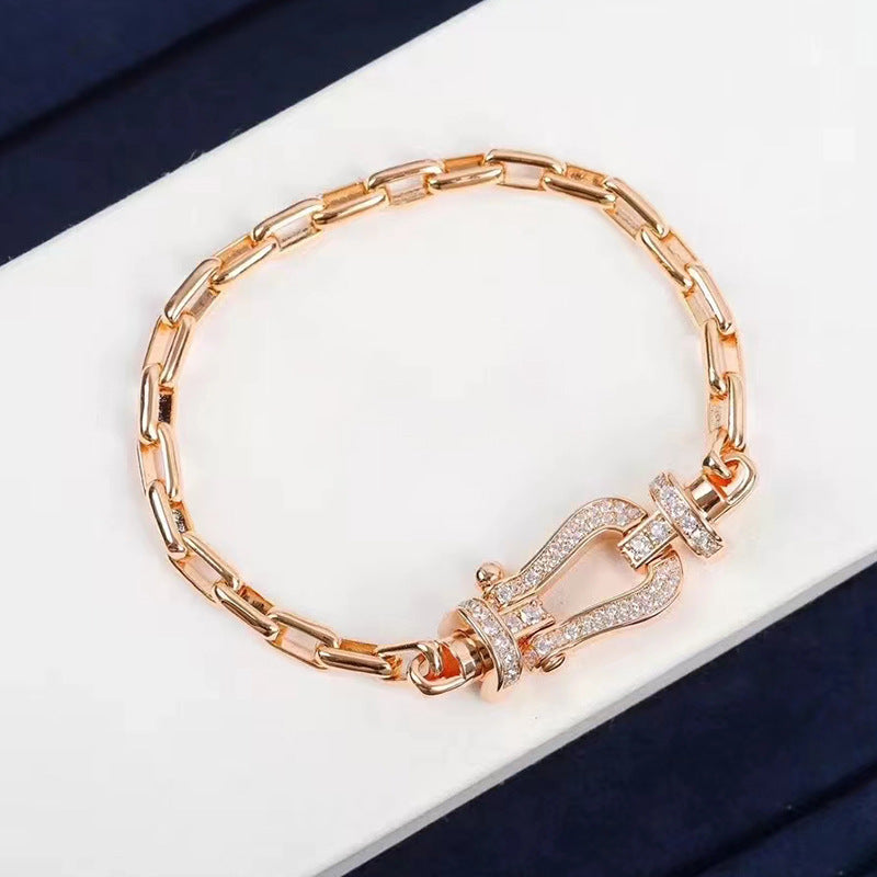 [Radiant Gem]¯FORCE LARGE HORSESHOE CLASP  METAL BRACELET