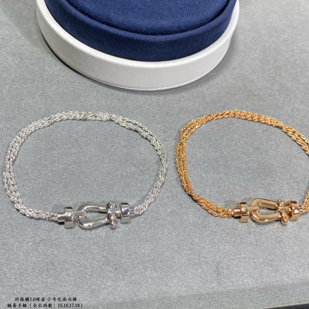 [Radiant Gem]¯FORCE SMALL HORSESHOE  DIAMOND CHAIN ROPE BRACELET