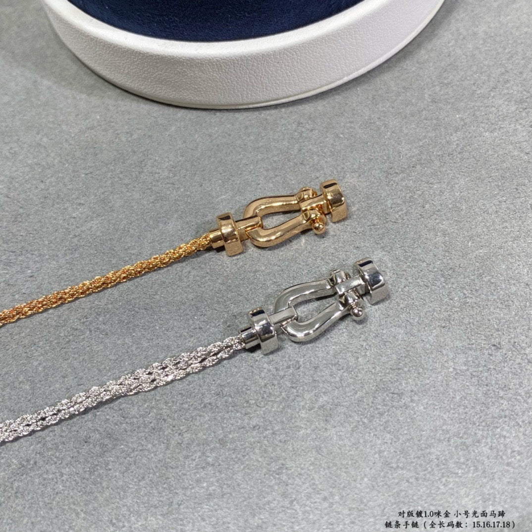 [Radiant Gem]¯FORCE SMALL HORSESHOE  DIAMOND CHAIN ROPE BRACELET