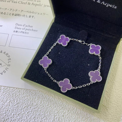 [Radiant Gem]New  CLOVER 5 MOTIF VIOLET BRACELET COLLECTION