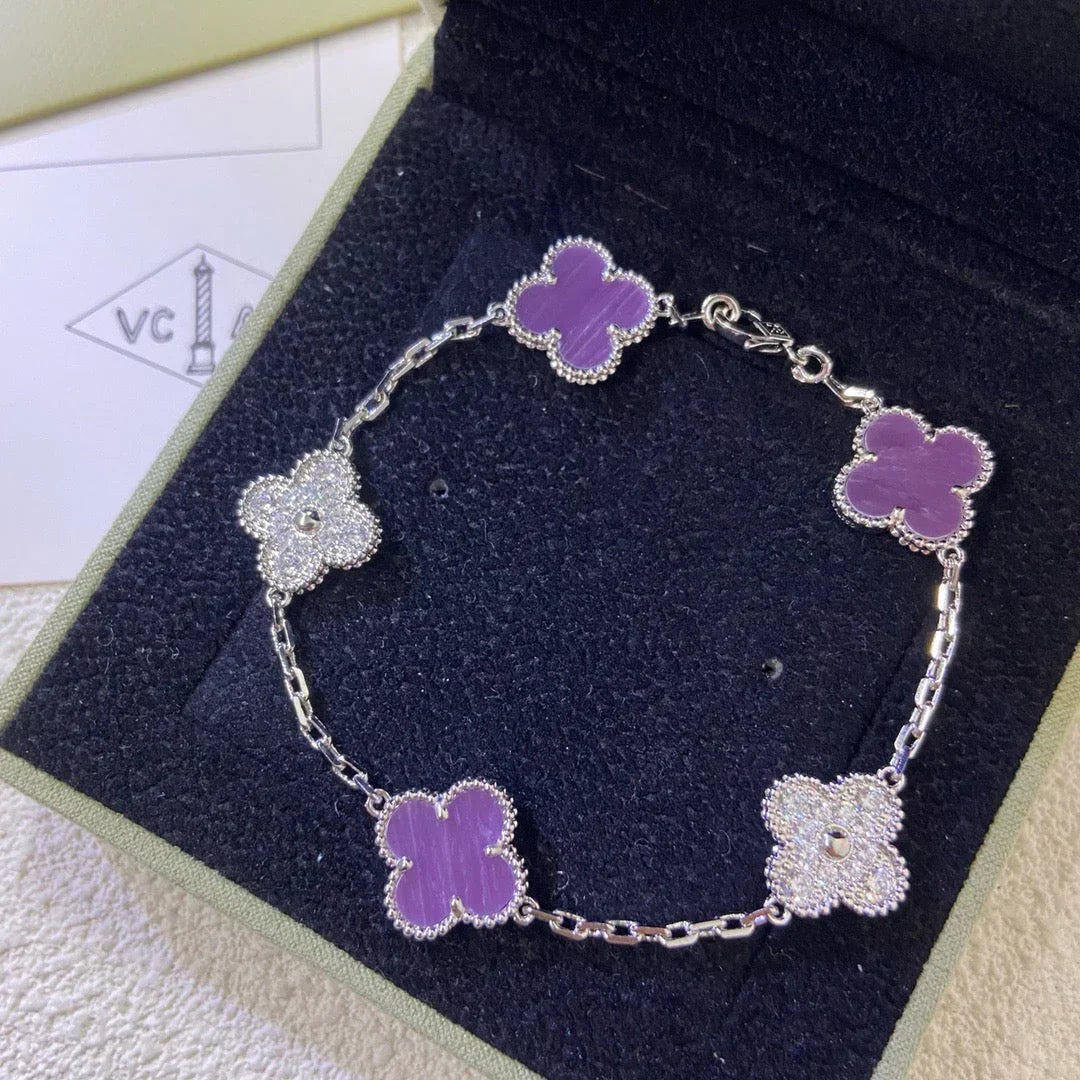 [Radiant Gem]New  CLOVER 5 MOTIF VIOLET BRACELET COLLECTION