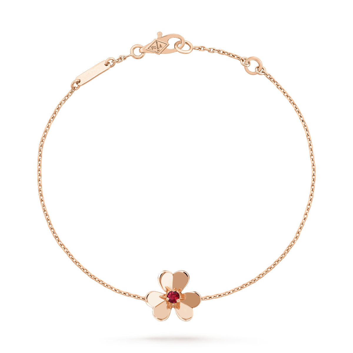 [Radiant Gem]¯FRIVOLE GOLD FLOWER PINK MALACHITE BRACELET