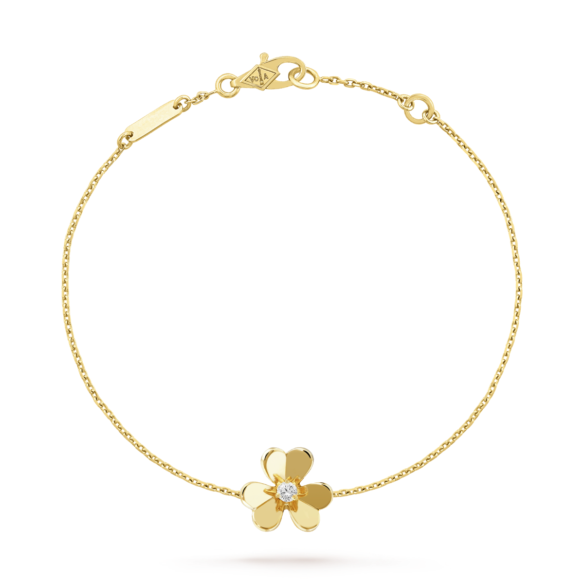 [Radiant Gem]¯FRIVOLE GOLD FLOWER PINK MALACHITE BRACELET