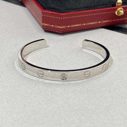 [Radiant Gem]¯LOVE BRACELET 6.1MM 1 DIAMOND OPEN CUFF