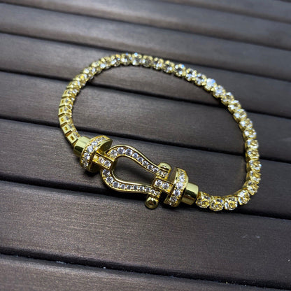 [Radiant Gem]¯FORCE  HORSESHOE  DIAMOND TENNIS BRACELET