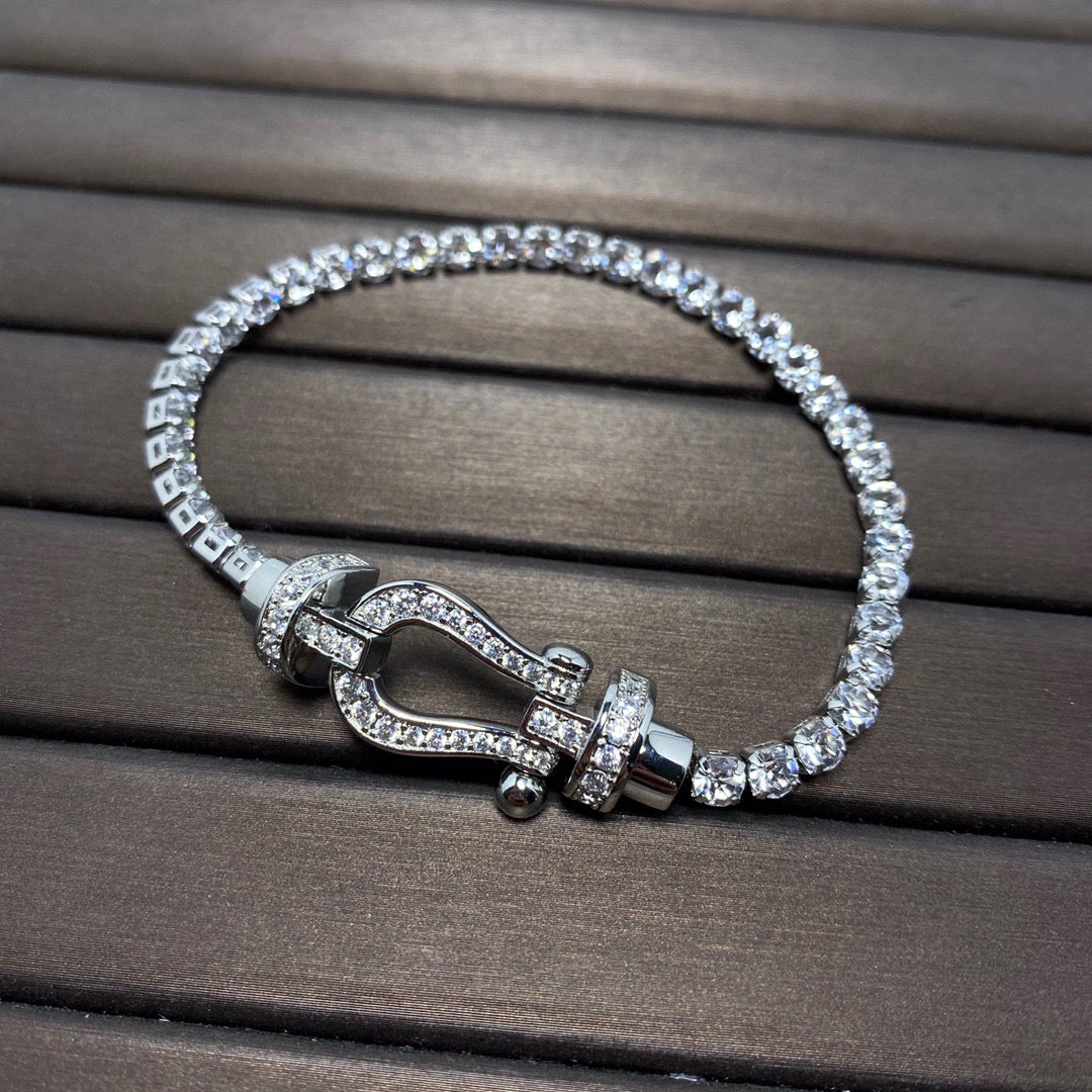 [Radiant Gem]¯FORCE  HORSESHOE  DIAMOND TENNIS BRACELET