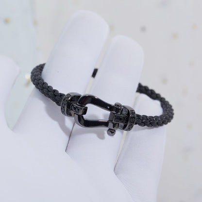 [Radiant Gem]¯FORCE LARGE SERIES HORSESHOE BLACK SAMURAI BRACELET