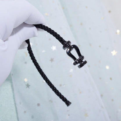 [Radiant Gem]¯FORCE LARGE SERIES HORSESHOE BLACK SAMURAI BRACELET