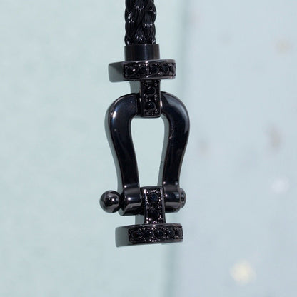 [Radiant Gem]¯FORCE LARGE SERIES HORSESHOE BLACK SAMURAI BRACELET