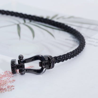 [Radiant Gem]¯FORCE LARGE SERIES HORSESHOE BLACK SAMURAI BRACELET