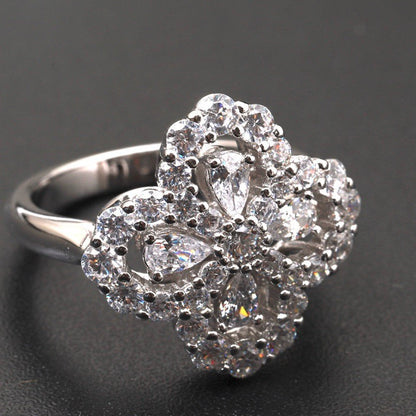 [Radiant Gem]¯LOOP RING FULL MOTIF DIAMOND 16MM SILVE