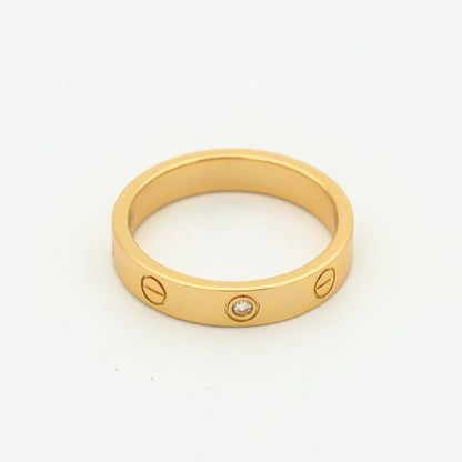 [Radiant Gem]¯LOVE RING 4MM 1 DIAMOND PINK GOLD