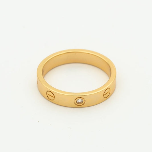 [Radiant Gem]¯LOVE RING 4MM 1 DIAMOND PINK GOLD