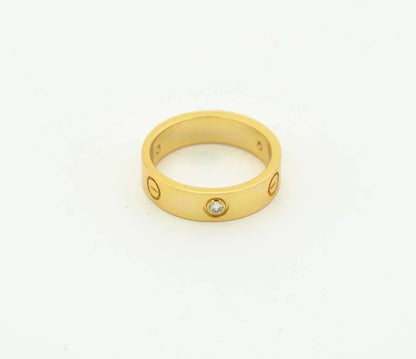 [Radiant Gem]¯LOVE RING 4MM 1 DIAMOND GOLD
