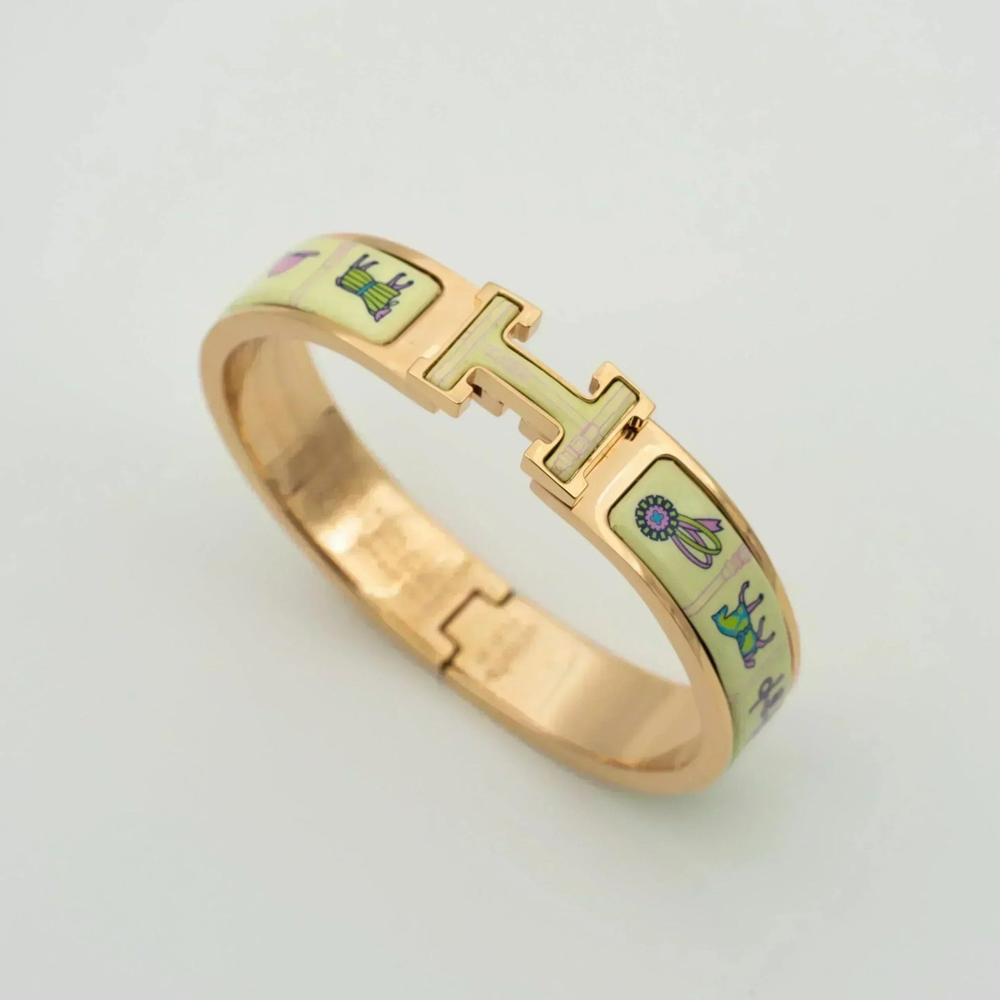 [Radiant Gem]¯H PINK GOLD BRACELET CREAM CERAMIC