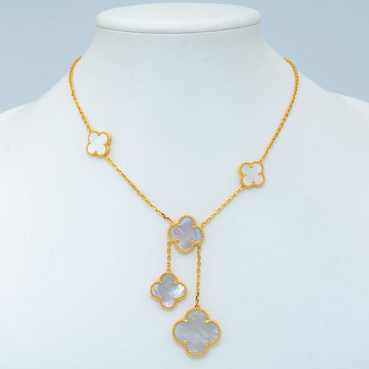 [Radiant Gem]¯CLOVER MOTHER OF PEARL NECKLACE 6 MOTIF