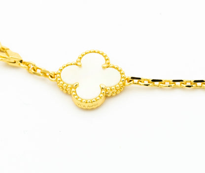 [Radiant Gem]¯CLOVER BRACELET 5 MOTIFS ONYX MOP