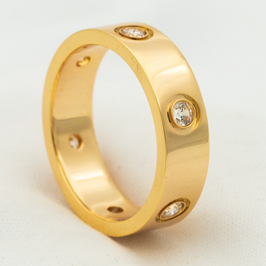[Radiant Gem]¯LOVE RING 5.5MM 6 DIAMONDS PINK GOLD