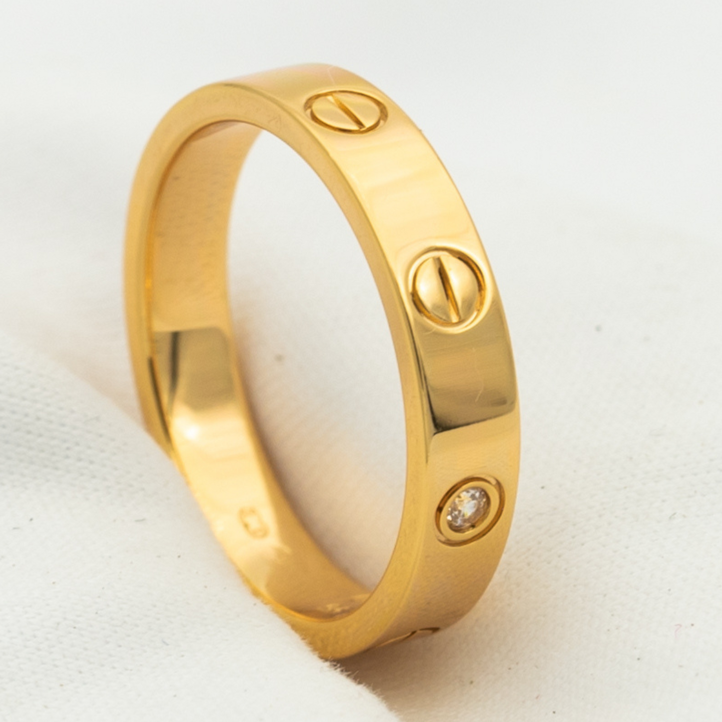 [Radiant Gem]¯LOVE RING 4MM 1 DIAMOND PINK GOLD
