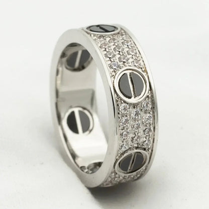 [Radiant Gem]¯LOVE RING 5.5MM DIAMONDS PAVED CERAMIC