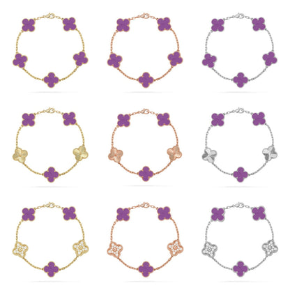 [Radiant Gem]New  CLOVER 5 MOTIF VIOLET BRACELET COLLECTION