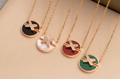[Radiant Gem]¯JEUX DE PINK GOLD DIAMOND NECKLACE
